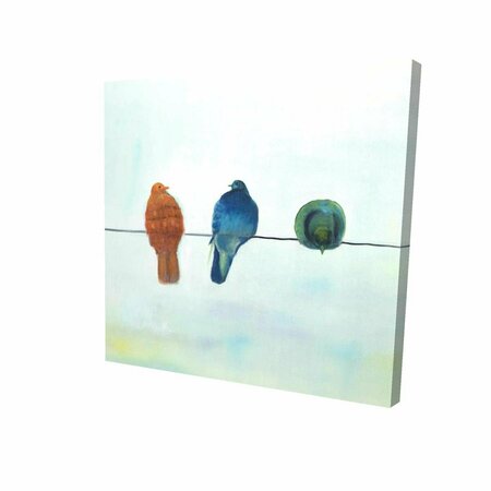 FONDO 16 x 16 in. Perched Abstract Birds-Print on Canvas FO2789356